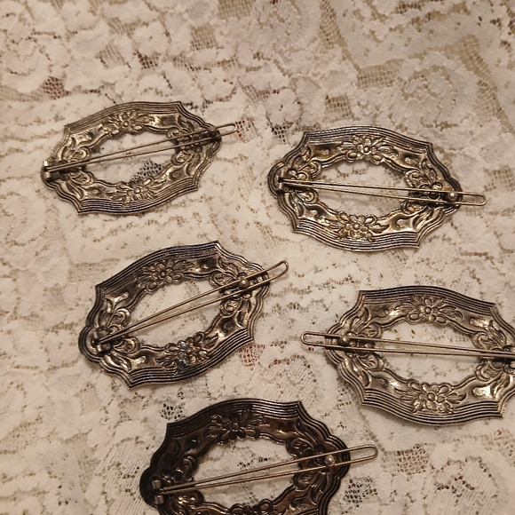 Vintage Beautiful Jools Floral Hair Accessories Barrettes 5 PCS 1980s-90s - Picture 5 of 5